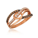 LE VIAN 14K R/G RING 0.56 CTW