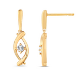 10KYG DIA FASHION EARRING, 1/1