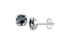 SS 7MM ROUND BLACK SPINEL STUD