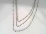 SS TRIPLE STRAND CUBE NECKLACE