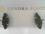BROOK STUD EAR RHOD PLATINUM D