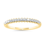 14KYG DIA STACK RING, 1/7CTW E