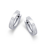 14KYG EARRINGS, 6/.08CT, 2.72G