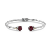 SS/18K 7MM ROUND RUBY TWISTED