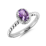 SS AMETHYST RING