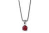 SS 7MM ROUND RUBY PENDANT ON P