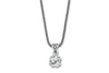SS 7MM ROUND WHITE TOPAZ PENDA