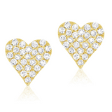 14KYG DIA HEART PAVE STUD EARR