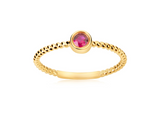 14KYG RUBY ROPE RING (1 RU .15
