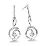 SS DIA EARRINGS 1/10 CTW EACH