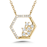 10KYG DIA PENDANT 1/7CTW EACH