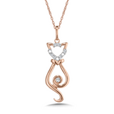 10KP DIA CAT PENDANT 1/20CTW E