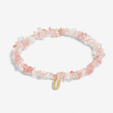 CRYSTAL ALPHABET U  - GOLD TON