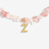 CRYSTAL ALPHABET Z  - GOLD TON