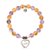 AMETHYST CITRINE - HEART GRAND