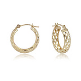 14K EARRING MESH HOOP