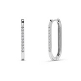 14KWG DIA HOOP EARRINGS - 0.75