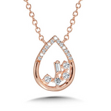 10KTRG DIAMOND PENDANT 1/10CTW