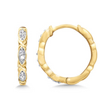 10K YG DIAMOND EARRING HUGGIES