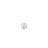 SILVER SOLITAIRE CZ EARRING