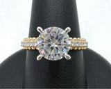 14K Y/WG SEMI MOUNT, 0.39 CTW