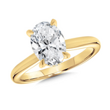 14K YG LAB DIA RING WITH CERT