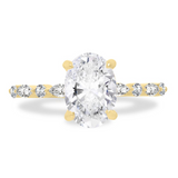 14K YG LAB DIA RING WITH CERT