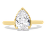 14K YG LAB DIA RING WITH CERT