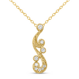10KYG DIA FASHION PENDANT