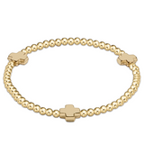 SIGNATURE CROSS 3MM GOLD BRACE