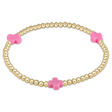 SIGNATURE CROSS 3MM GOLD BRACE