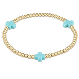 SIGNATURE CROSS 3MM GOLD BRACE