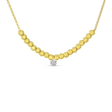 14KYG 3DD BEADED NECKLACE