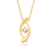 10KYG DIA FASHION PENDANT, 1/1