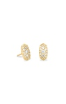 GRAYSON CRYS STUD EAR GOLD MET