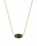 ELISA SHORT NECKLACE GOLD BLAC