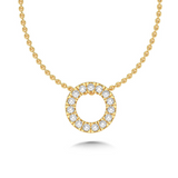 14KYG DIA INITIAL - O PENDANT