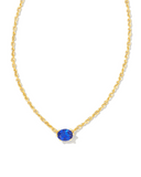 SEPT CAILIN PNDNT NCK GOLD BLU