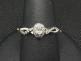 10KT 1/4CT- OV CTR/RD HALO ENG