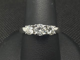 .75CT TW 3 STONE DIAMOND RING