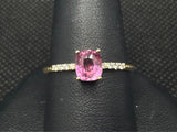 14KYG CUSHION CUT PINK SAPPHIR