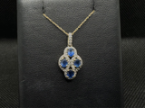 10K YG 0.18 CTW DIAMOND/SAPPHI