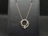 14K RG DIAMOND SWIRL PENDANT 0