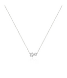 SILVER PRONG SET DUO NECKLACE