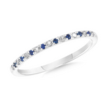 14K WG DIAMOND AND SAPHIRE RIN