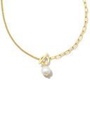 LEIGHTON PEARL CHN NCK GOLD WH