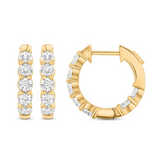 14K YG LAB CREATED DIA HOOP 1.