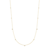 GOLD BEZEL CZ STATION CHAIN