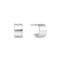SILVER FLAT SMALL HUGGIE HOOP