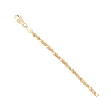 14KYG 2.5MM D/C ROPE CHAIN